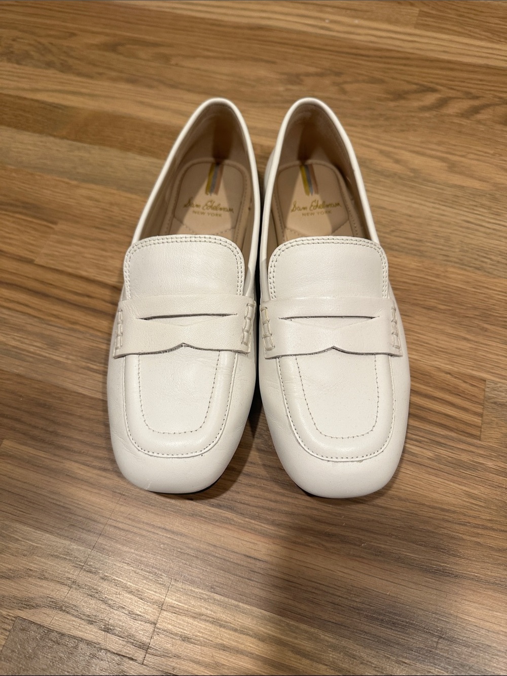 White Sam Edelman loafers